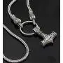 GuoShuang Viking Metal Cord Ravens of Odin with Thors Mjolnir Wolf Scandinavian Huginn and Muninn