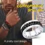 ChainsPro Sturdy Cuban Link/Spinner Rings for Men/Women, Can Engrave, Size 06-12, 18K Gold Tone/316L Stainless Steel/Black (Send Gift Box) ChainsPro Sturdy Cuban Link/Spinner Rings for Men/Women, Can Engrave, Size 06-12, 18K Gold Tone/316L Stainless Steel/Black (Send Gift Box)