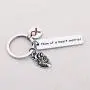 FUSTMW CHD Awareness Keychain Mom of A Heart Warrior Gifts CHD Heart Defect Recovery Gift Heart Disease Jewelry
