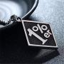 Mens Retro Stainless Steel 1% er Pendant Necklace with 24inch Link Chain