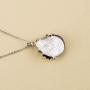 Bivei Vintage Wire Wrap Butterfly Gemstone Rose Quartz Amethyst Opalite Healing Crystal Pendant Necklace