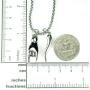 Mano Cornuto and Cornicello combo Necklace, on 24'' Box Chain, Italian Lucky Hand Horn Anti Evil Eye Good Luck Amulet Protection Charms All Stainless