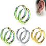 Hoop Earrings For Women , Cartilage Clip On Gold Tragus Hypoallergenic Helix Small Hoop Earring Sets For Teen Girls Men, Surgical Stainless Steel Titanium Jewelry