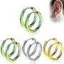 Hoop Earrings For Women , Cartilage Clip On Gold Tragus Hypoallergenic Helix Small Hoop Earring Sets For Teen Girls Men, Surgical Stainless Steel Titanium Jewelry