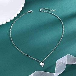 Yalice Tropical Palm Tree Pendant Necklace Chain Short Coconut Necklaces Jewelry for Women and Girls