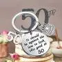 PENQI Funny 40th 50th 60 th Birthday Gifts It Should be Against The Law to Look This Good at 40/50/60 Happy Birthday Keychain for Women Men
