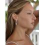 Mariell Pear-Shaped Cubic Zirconia Drop Earrings with Tapered Top - Great for Brides, Proms & Bridesmaids