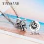 TINYSAND Valentines Day Gift 925 Sterling Silver ''Fast & Furious'' Retro Hand-crafted Motorcycle Charm Bead, Autobike Biker Sport Charms for Bracelets