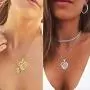 U7 Custom Name Necklace Heart Pendant with 1-5 Names and Birthstone 925 Sterling Silver 18K Gold Plated Personalized Name Plate Birth Stone Necklaces BFF Family Necklace