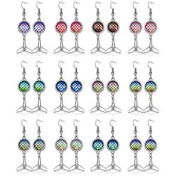 Resin Earrings Mermaid Tails Earrings Scale Drop Dangle Earrings Jewelry Earrings Set for Women Girls Birthday Wedding Party