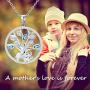 Distance Mother and Child Lovely Elephant for Women Heart Pendant Necklace 925 Sterling Silver Animal Jewelry for Mom Daughter