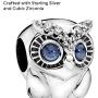 Pandora Jewelry Sparkling Owl Cubic Zirconia Charm in Sterling Silver