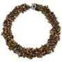 Large Wide Color Gemstone Chips Cluster Multi Strand Statement Bib Collar Necklace Stretch Bracelet Bangle Cuff Jewelry Set for Women