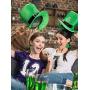 St Patricks Day Faux Leather Earrings for Women Shamrock Clover Leather Earrings Lightweight Saint Patricks Day Green Petal Leaf Teardrop Earrings Set