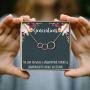 Dear Ava Generations Gift Necklace for Grandmother, Mom & Granddaughter, 3 Asymmetrical Circles (Rose-Gold-Plated-Brass, NA)
