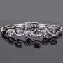 RIZILIA Tennis Bracelet & Oval Cut CZ [6 Colors available] in White Gold Plated, 7''