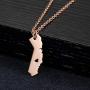 Hazado California State Necklace California Moving Gift CA Map Pendant Charm Jewelry for Women Teens Rose Gold