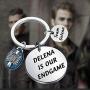 CENWA Delena/Stelena is Our Endgame Keychain Vampire Fans Gift Halloween Jewelry
