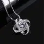 B.Catcher Silver Necklace Womens 925 Silver Cubic Zirconia Pendant Gemini Necklace B.Catcher Silver Necklace Womens 925 Silver Cubic Zirconia Pendant Gemini Necklace