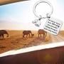 FUSTMW Elephant Gifts Keychain Elephant Lovers Gifts Elephant Jewelry How Strong You are Elephant Inspirational Gifts