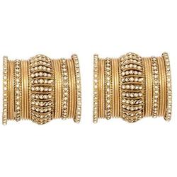 Ratna creation SANARA Indian Bollywood Antique Gold Plated Women Traditional Bridal Wedding Wear Arrangment Bangles Set Jewelry