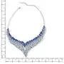Shop LC Wedding Bridal Crystal Earrings Statement Bib Necklace Jewelry Set for Women Mothers Day Gifts 20'' Cttw 49.2 (White/Red/Blue/Green/Pink)