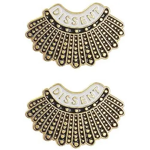 BELLA-Bee I Dissent Pins RBG Dissent Collar Brooch Pins Gold Pleated 2-4 PCS/Set Skirt Lapel Badge Pins Jewelry BELLA-Bee I Dissent Pins RBG Dissent Collar Brooch Pins Gold Pleated 2-4 PCS/Set Skirt Lapel Badge Pins Jewelry