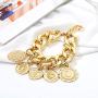 Denifery Gold Chain Bracelets Set for Women Adjustable Fashion Paperclip Link Italian Cuban Chunky Chain Bracelets Jewelry for Women Girls (Style 4)