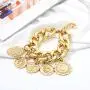 Denifery Gold Chain Bracelets Set for Women Adjustable Fashion Paperclip Link Italian Cuban Chunky Chain Bracelets Jewelry for Women Girls (Style 4)