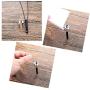 Sllaiss 2 pcs Cremation Jewelry Crystals from Austria Stainless Steel Black Silver Tone Bar Urn Pendant Memorial Ashes Keepsake Exquisite Necklace