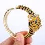 EVER FAITH Austrian Crystal Enamel Gorgeous Tiger Animal Bangle Bracelet Clear