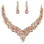BriLove Womens Wedding Bridal Austrian Crystal Teardrop Cluster Statement Necklace Dangle Earrings Jewelry Set BriLove Womens Wedding Bridal Austrian Crystal Teardrop Cluster Statement Necklace Dangle Earrings Jewelry Set