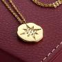 18K Gold Plated Star Charm Pendant Necklace Minimalist Jewelry for Women Girls