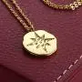 18K Gold Plated Star Charm Pendant Necklace Minimalist Jewelry for Women Girls