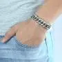 Hermah Heavy Mens Bracelet Chain 316L Stainless Steel Silver Gold Black Color Punk Double Curb Cuban Rombo Link 10/15mm 7-11inch Hermah Heavy Mens Bracelet Chain 316L Stainless Steel Silver Gold Black Color Punk Double Curb Cuban Rombo Link 10/15mm 7-11inch