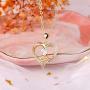 IEFRICH Initial Heart Necklace for Women Girls, Cubic Zirconia Dainty Initial Heart Necklace for Women Teen Girls Jewelry Gifts