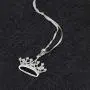 GemsChest Sterling Silver Round Cubic Zirconia Crown Pendant Necklace Queen Jewelry for Women with 18'' Silver Chain GemsChest Sterling Silver Round Cubic Zirconia Crown Pendant Necklace Queen Jewelry for Women with 18'' Silver Chain