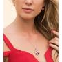 Leafael Ocean Bubble Womens Crystal Jewelry Set Costume Fashion Pendant Necklace Earring Set, Silver Tone or 18K Rose Gold Plated, 18'' + 2'', Gifts for Women