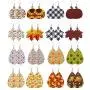 Fall Leather Earrings Buffalo Plaid Earrings for Women Pumpkin Sunflower Maple Leaves Acorn Autumn Jewelry Thanksgiving Accessory for Women Girls 16 PCS Fall Leather Earrings Buffalo Plaid Earrings for Women Pumpkin Sunflower Maple Leaves Acorn Autumn Jewelry Thanksgiving Accessory for Women Girls 16 PCS