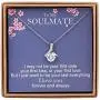 Soulmate Gifts Womens Jewelry - to My Soulmate Necklace for Girlfriend, to My Future Wife Necklace, Necklaces for Wife from Husband Valentines Day Christmas Birthday Gifts with Message Card & Gift Box
