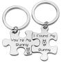 SIDIMELO Bunny Lovers Gifts Cute Bunny Couple Keychain Youre My Bunny I Found My Bunny Keychain Rabbit Lovers Gifts for Boyfriend Girlfriend Wife Husband