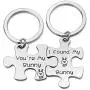 SIDIMELO Bunny Lovers Gifts Cute Bunny Couple Keychain Youre My Bunny I Found My Bunny Keychain Rabbit Lovers Gifts for Boyfriend Girlfriend Wife Husband SIDIMELO Bunny Lovers Gifts Cute Bunny Couple Keychain Youre My Bunny I Found My Bunny Keychain Rabbit Lovers Gifts for Boyfriend Girlfriend Wife Husband