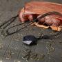 Obsidian,Black Obsidian Necklace Men Hexagram Natural Stone Crystal Pendant for Women Protection Hexagram Necklace