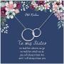 OR OLD RUBIN Sister Necklace, 925 Sterling Silver Interlocking Circles Necklace Big Sister Gifts, Sister Gifts for Sister, Sister Birthday Jewelry Gifts, Sisters Gifts, Gift for Sister…