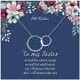 OR OLD RUBIN Sister Necklace, 925 Sterling Silver Interlocking Circles Necklace Big Sister Gifts, Sister Gifts for Sister, Sister Birthday Jewelry Gifts, Sisters Gifts, Gift for Sister…