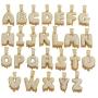 Plumiss Initial Letter Pendant Necklace Mens Womens Capital Letter A-Z 14K Gold Long Necklace