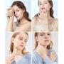 LOYALLOOK 3Sets Heart Pendant Necklace Toggle Chain Heart Bracelet Heart Stud Earrings for Women Stainless Steel Charm Love Heart Jewelry Set