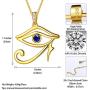 Symbol of Protection Necklace for Men Women 925 Sterling Silver Egypt Eye of Horus/Tree of Life Drop Pendant/ Wavy Cross Men Necklace/Round Star of David Amulet Pendant Necklace Amulet Jewelry Gift