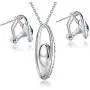[Presented by Miss New York] Leafael''Angels Teardrop'' Made with Premium Crystals Blue Zircon Jewelry Set Earrings Necklace, 18'' +2'', Nickel/Lead/Allergy Free, Luxury Gift Box