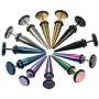 Aroncent 12PCS Mens Stainless Steel Taper Fake Cheater Illusion Ear Plug Earrings Piercing Jewelry